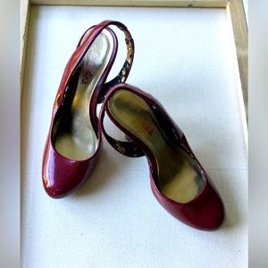 Candies Epitome Red 4” High Heel Shoes. Size 6